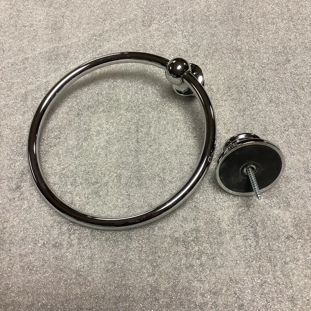 Silver Chrome Wall Mount Towel Ring